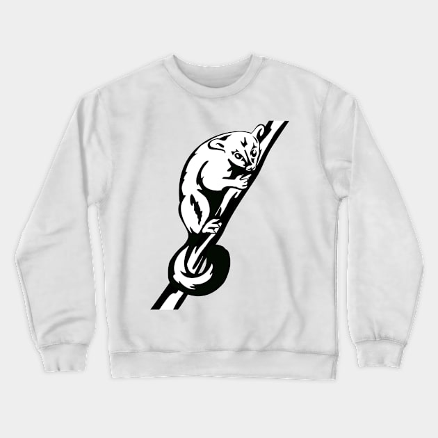 Common Brushtail Possum Retro Crewneck Sweatshirt by retrovectors